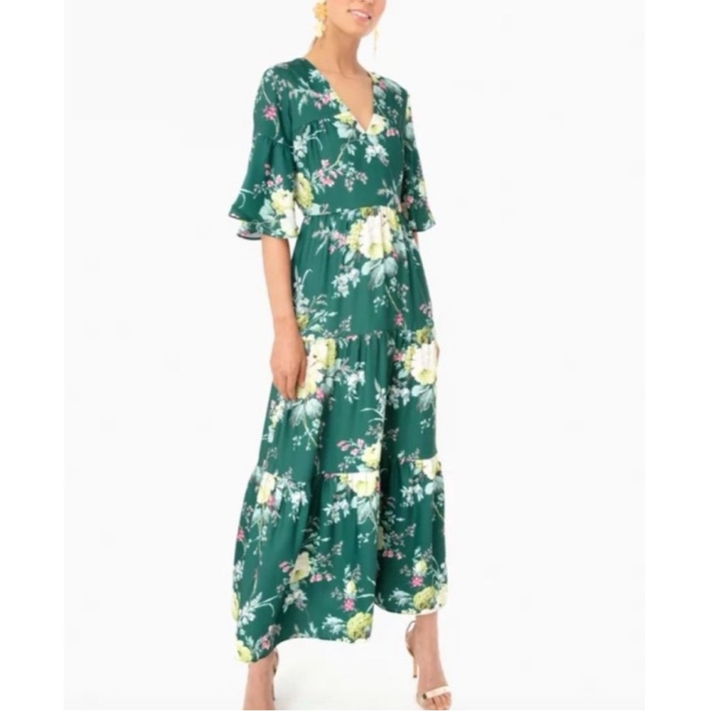 TUCKERNUCK Green Floral Tiered Maxi Dress - Picture 2 of 6